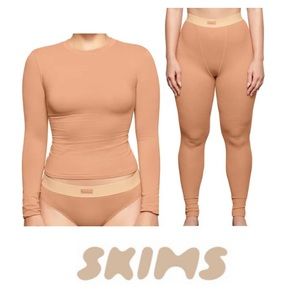 Skims cotton jersey t shirt & Rib leggings set SEDONA